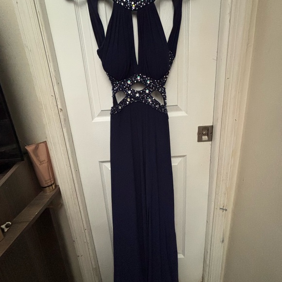 Morgan & Co. Royal Blue Dress with Beaded Details - Picture 7 of 7